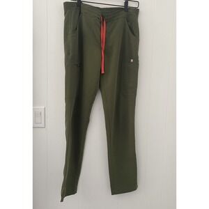 FIGS Womens High Waisted Yola Skinny Scrub Pants Green XS Technical Collection
